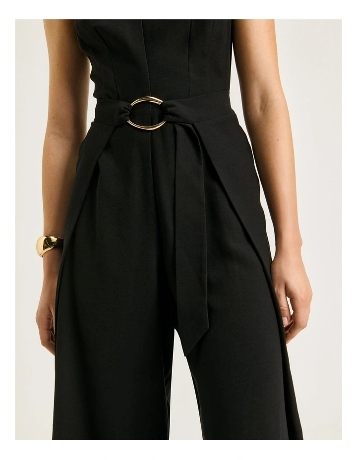 FLUID TWILL FOLDED SIDE JUMPSUIT image 4