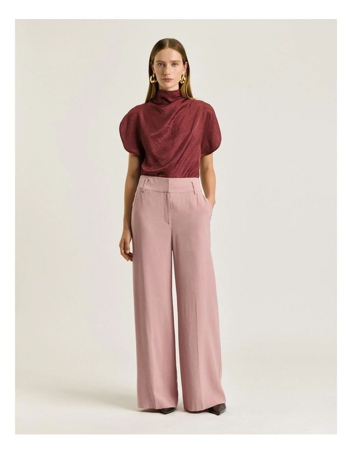 FLUID TWILL WIDE LEG PANT image 1