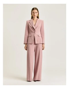FLUID TWILL ONE BUTTON BLAZER