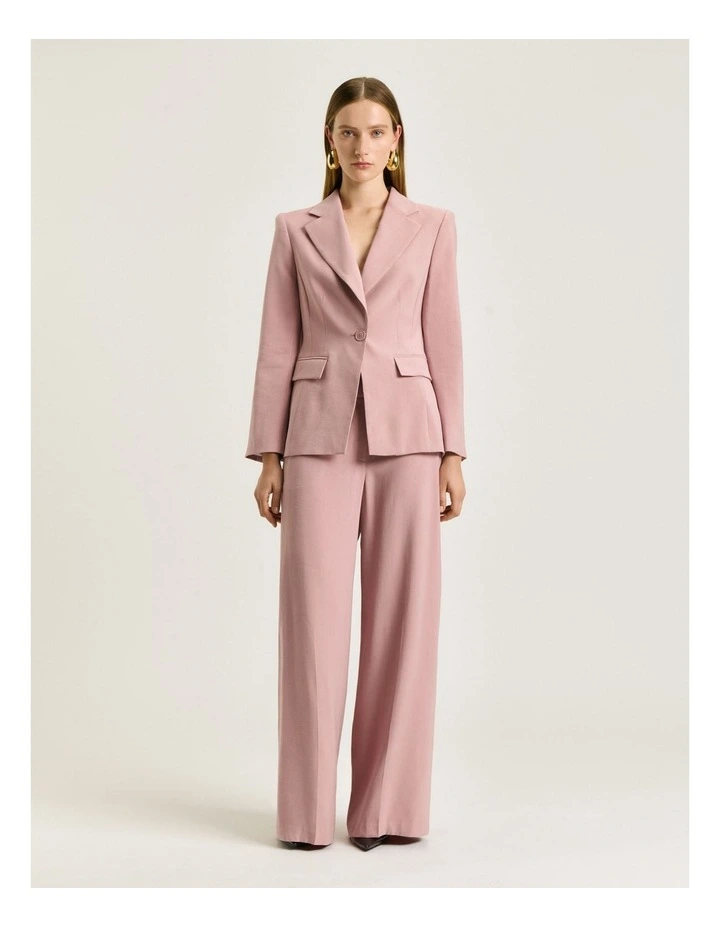 FLUID TWILL ONE BUTTON BLAZER image 1