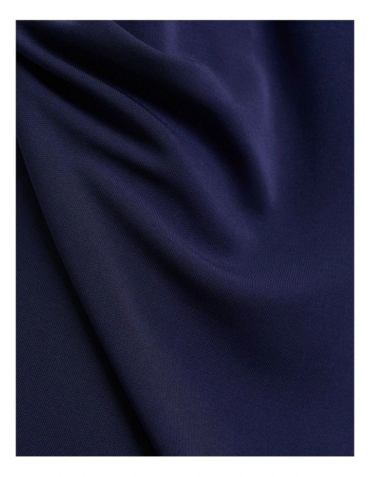 Slinky Jersey Empire Twist Maxi Dress in Blue image 5