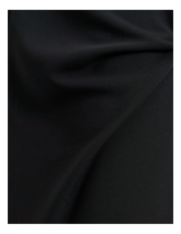 Slinky Jersey Empire Twist Maxi Dress in Black image 5