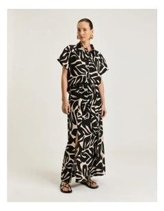 Foliage Maxi Skirt in Multi