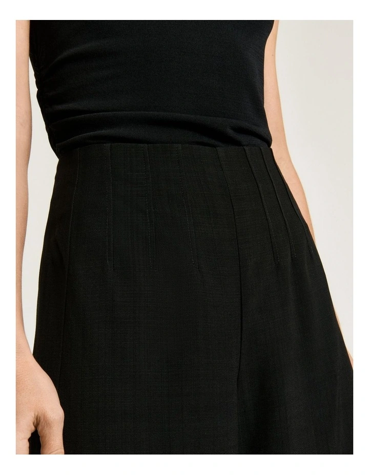 Lustred Weave Wide Leg Pant in Black image 4