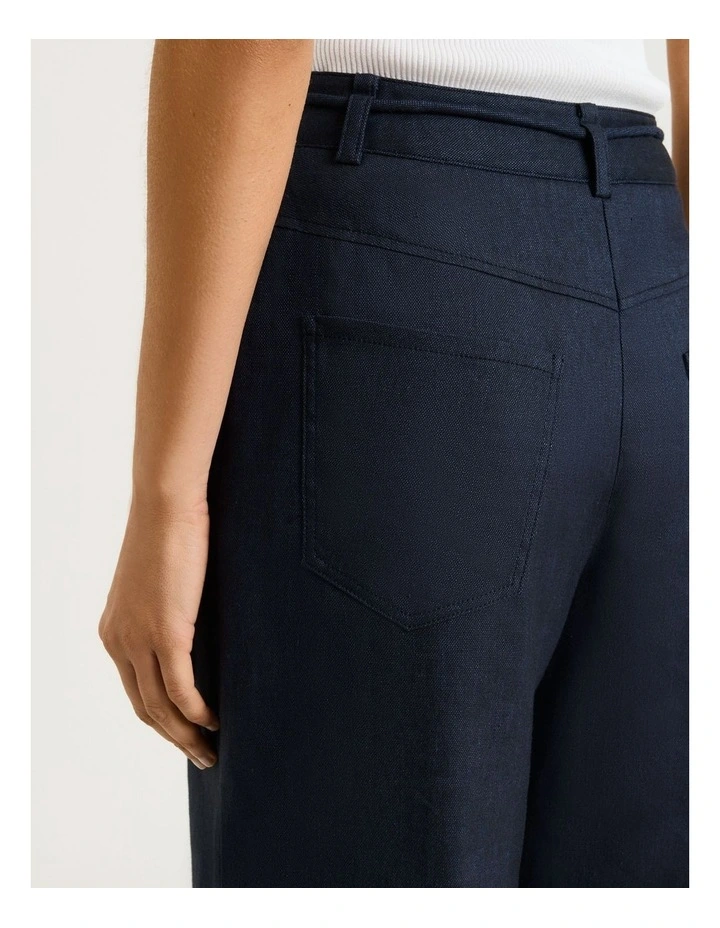 Denim Look Wide Leg Pant in Blue image 4