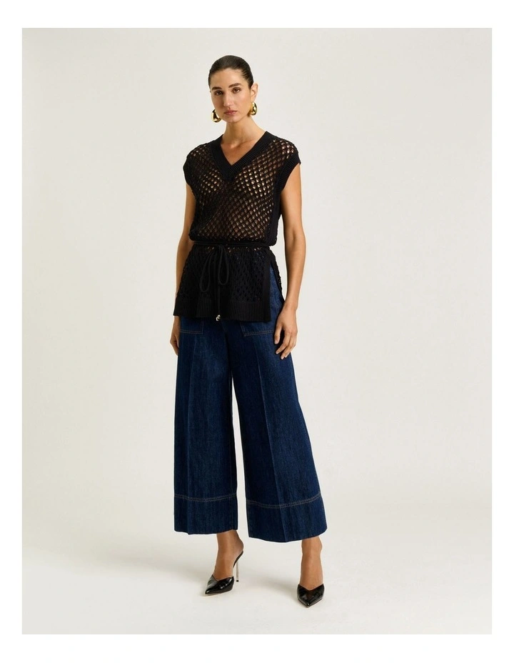 Oversized Crochet Knit Tunic image 1