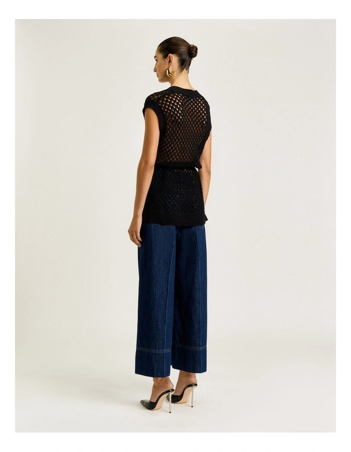 Oversized Crochet Knit Tunic image 2