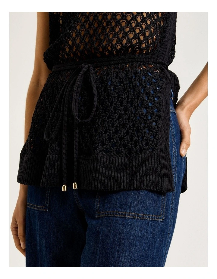 Oversized Crochet Knit Tunic image 5