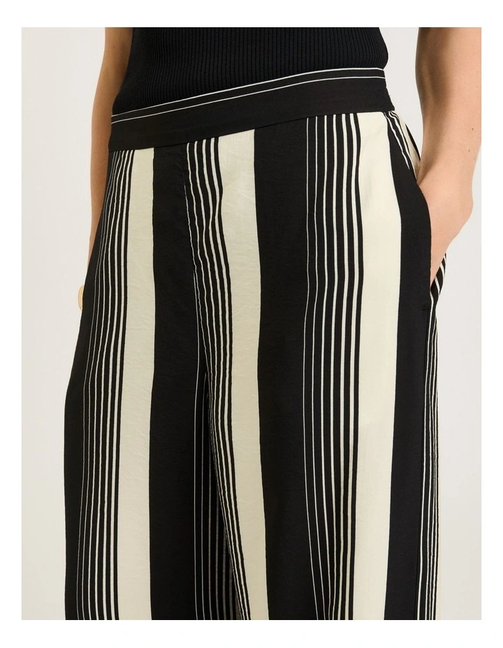 Bold Stripe Relaxed Pant in Black image 3