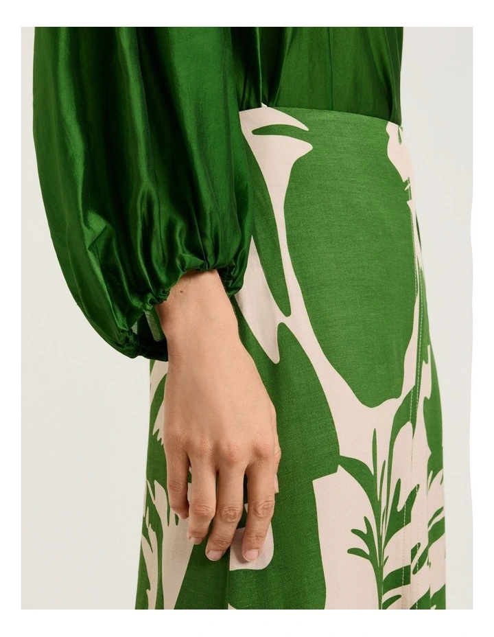 Light Lyocell Blend Blouson Sleeve Top image 5