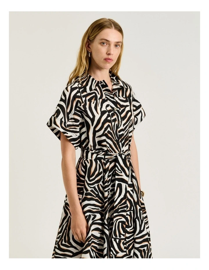 Abstract Zebra Shirtdress image 3