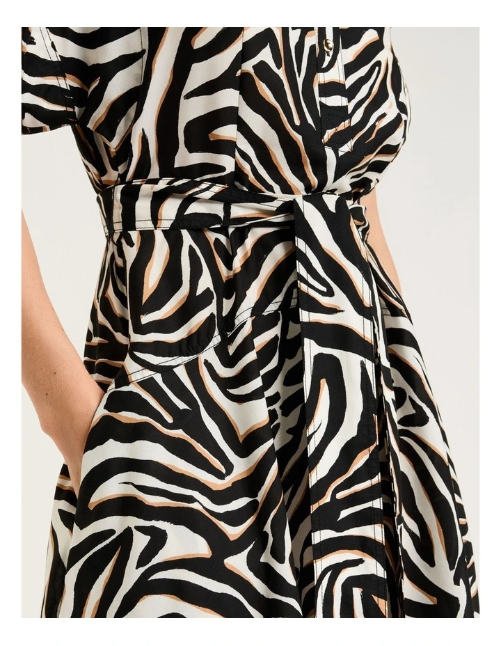 Abstract Zebra Shirtdress image 4