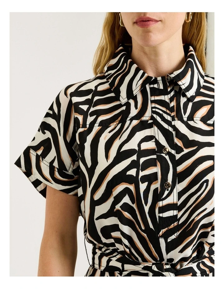 Abstract Zebra Shirtdress image 5