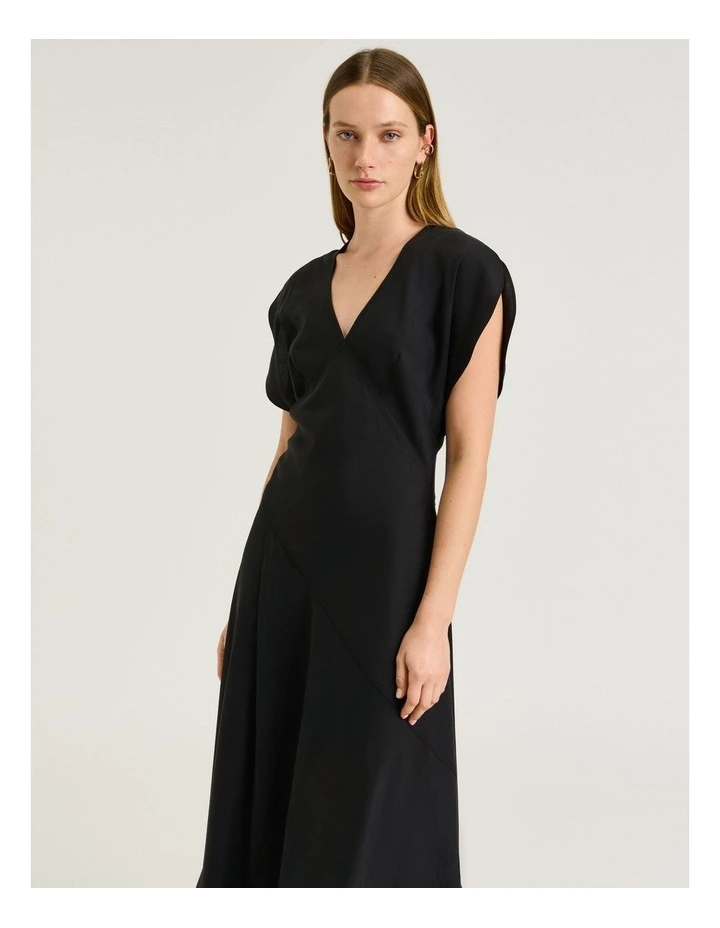 TENCEL COTTON BIAS EMPIRE LINE DRESS image 3