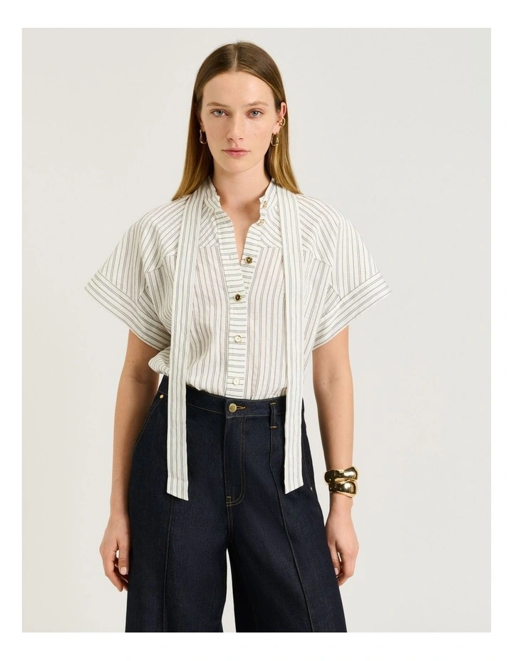 Double Pinstripe Short Sleeve Shirt image 1