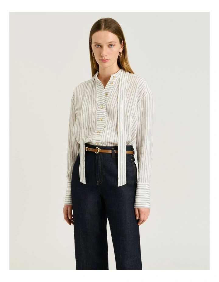 Double Pinstripe Long Sleeve Shirt image 1