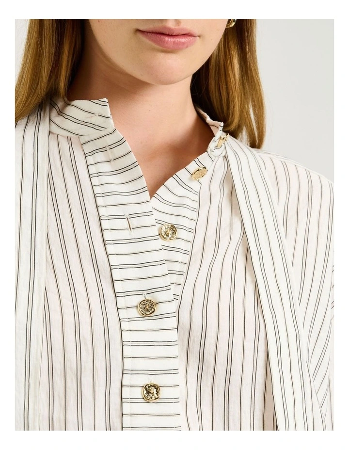 Double Pinstripe Long Sleeve Shirt image 3