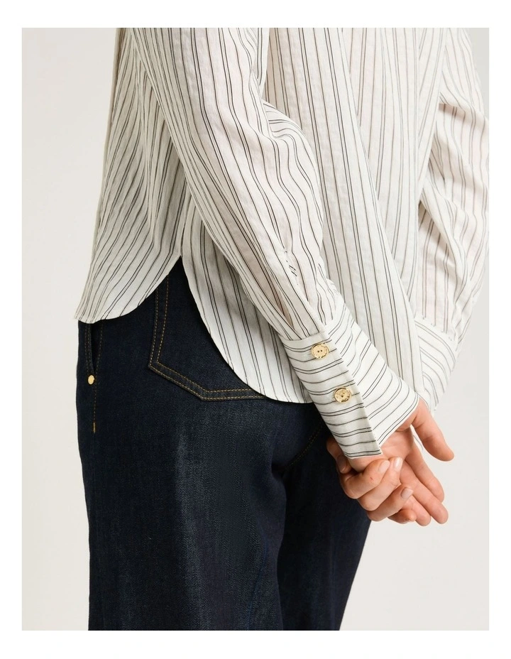Double Pinstripe Long Sleeve Shirt image 4