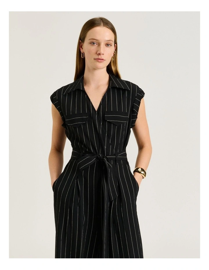 Wide pinstripe jumpsuit image 3