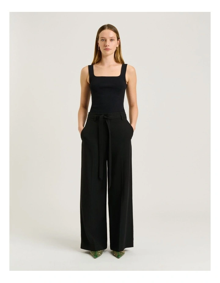 EUROPEAN LYOCELL LINEN BELTED PANT image 4