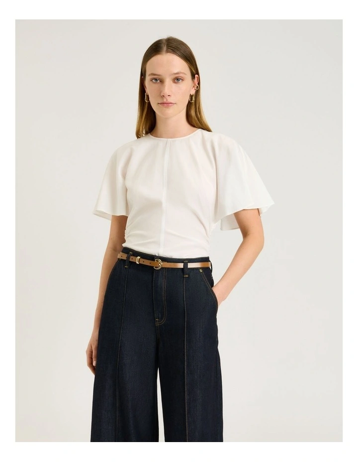 Lyocell cotton bell sleeve top image 1