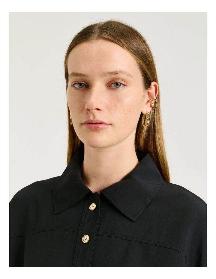 DRAPEY MODAL BLEND SHIRTDRESS image 4