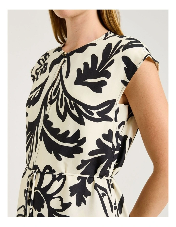 EBONY FILIGREE BORDER MIDI DRESS image 4