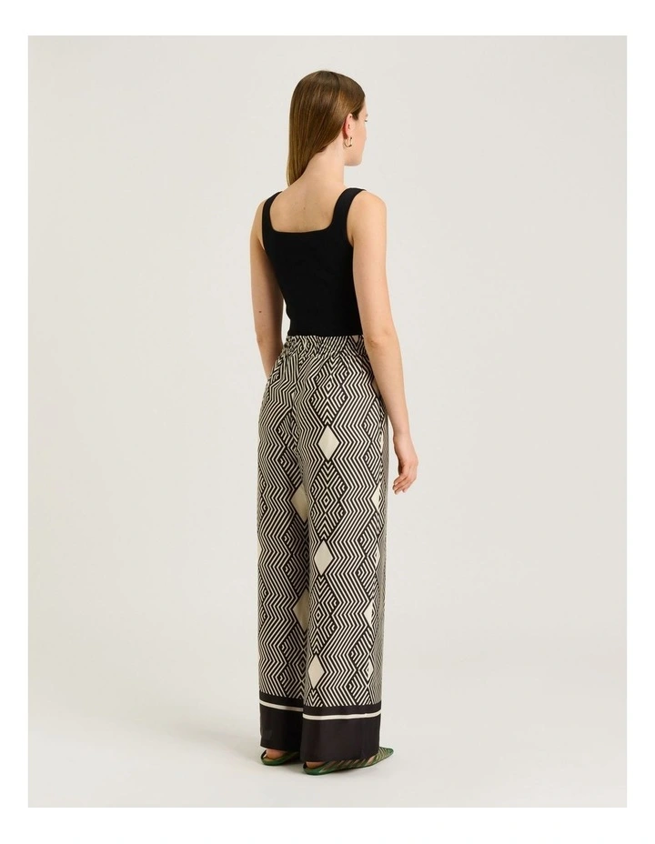 Geo Tile Border Wide Leg Pant in Multi image 2