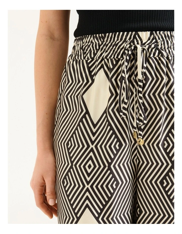 Geo Tile Border Wide Leg Pant in Multi image 3