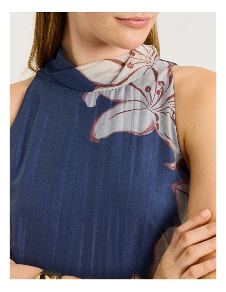 CHAMBRAY LILY HALTER MAXI DRESS image 4