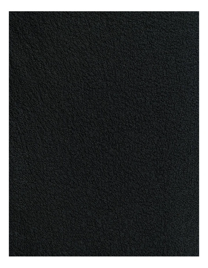 Twist Front Knit Dress in Black image 5