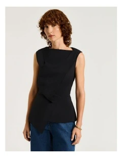 Drapey Modal Draped Front Top