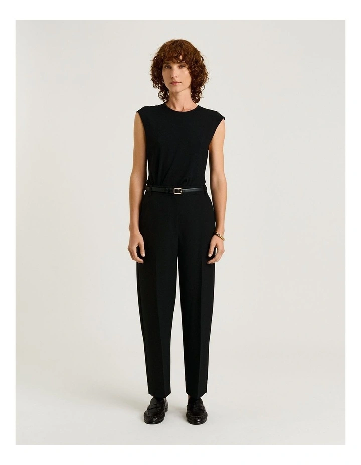 Double Weave Cropped Cigarette Pant image 3