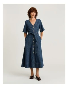 COTTON LYOCELL DENIM SHIRTDRESS