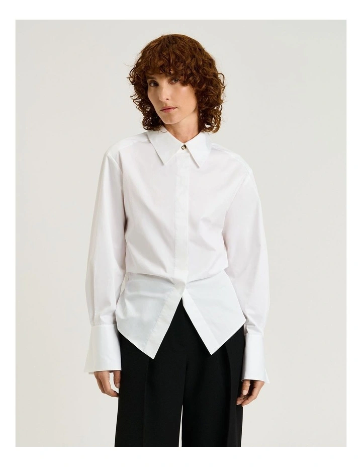 Cotton Sateen Cocoon Back Shirt image 1