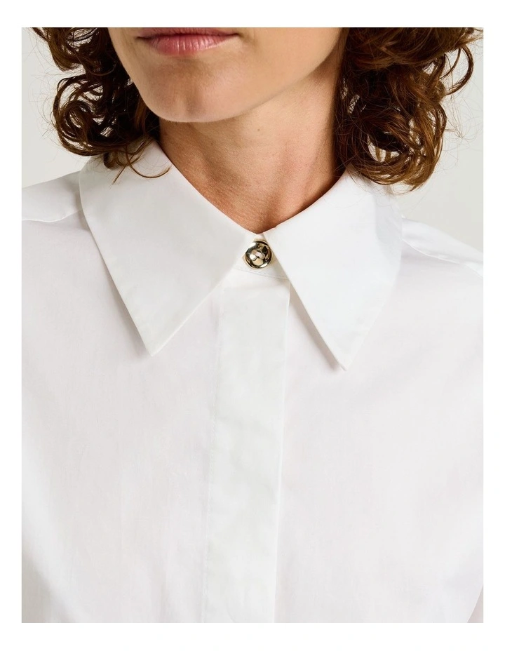 Cotton Sateen Cocoon Back Shirt image 3