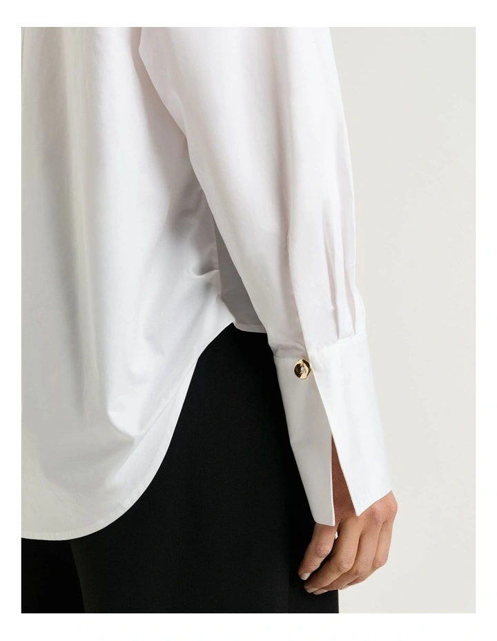 Cotton Sateen Cocoon Back Shirt image 4