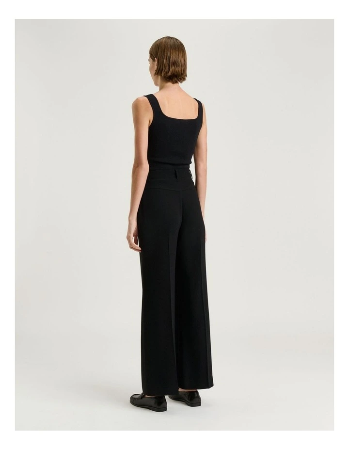 STRETCH CREPE FLARED PANT image 2