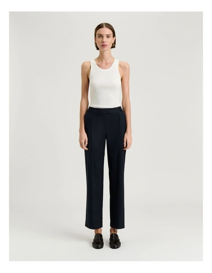 Stretch Suiting Straight Leg Pant in Ink image 4