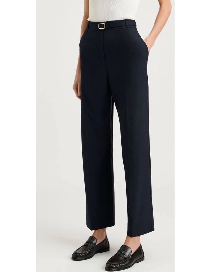 Stretch Suiting Wide Leg Pant in Blue image 1