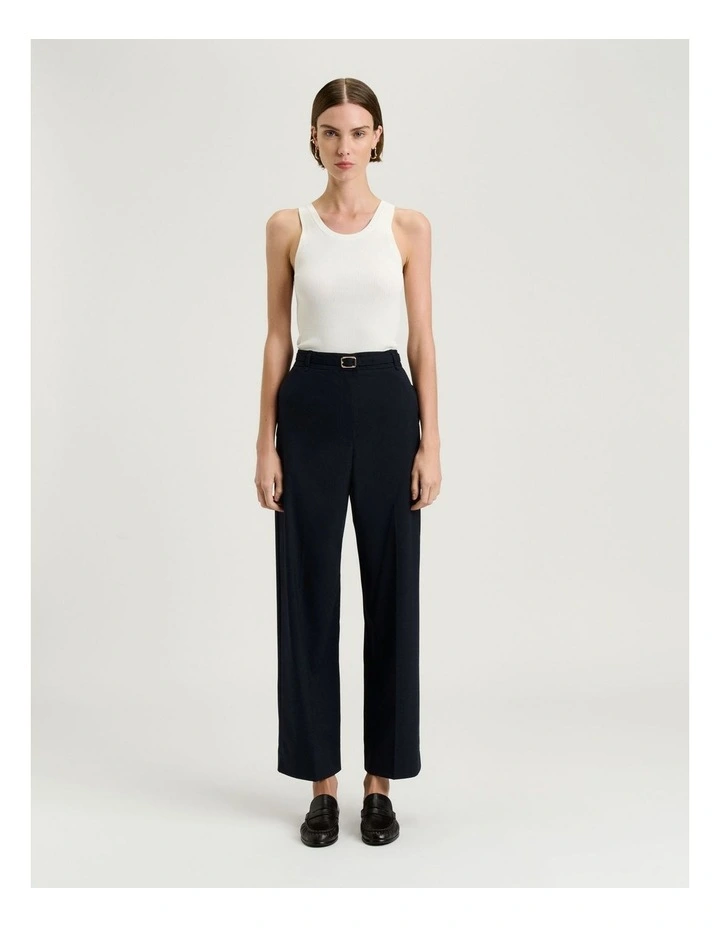 Stretch Suiting Wide Leg Pant in Blue image 4