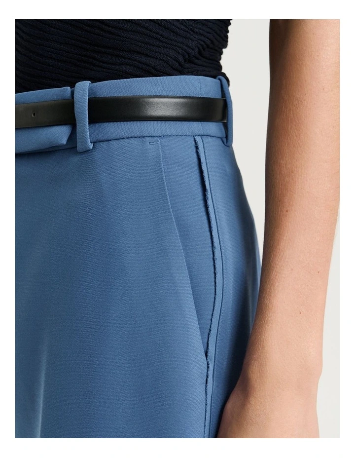 Double Weave Flared Pant in Blue image 3