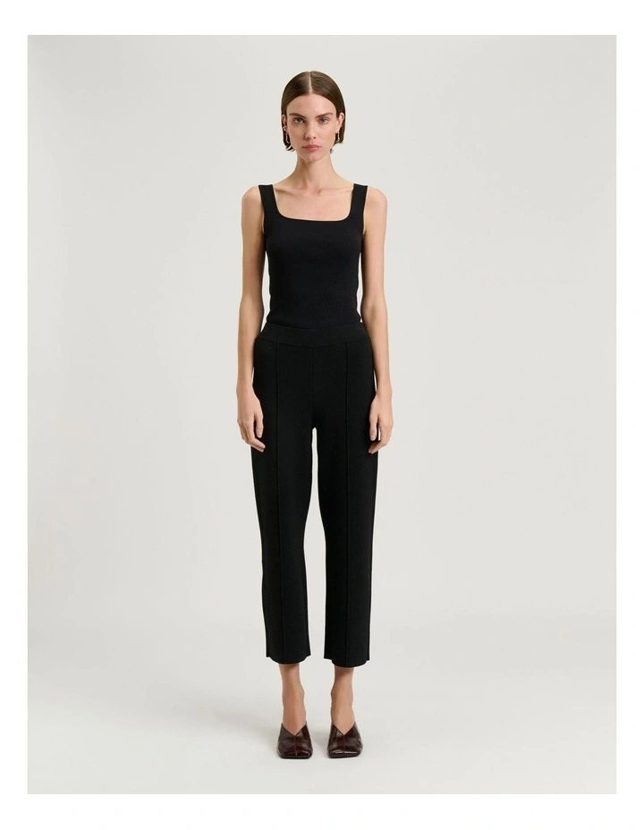 Milano Cropped Pant in Black image 4