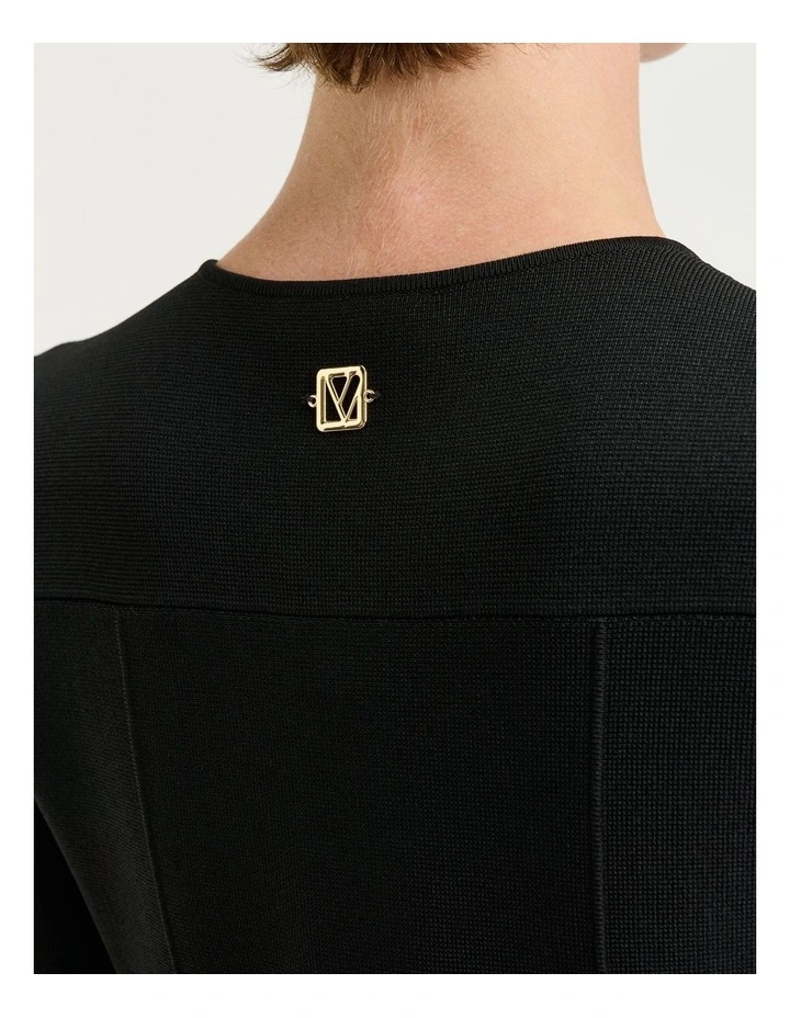 Milano Button Through Dress in Black image 5