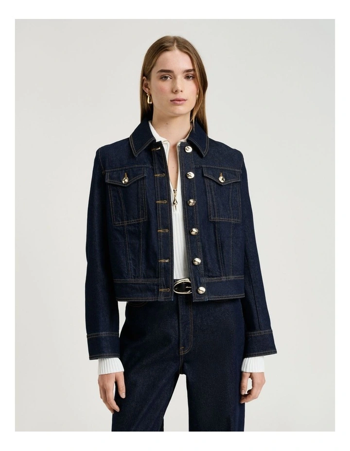 DARK INDIGO DENIM JACKET image 1