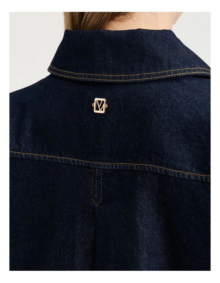 DARK INDIGO DENIM JACKET image 4