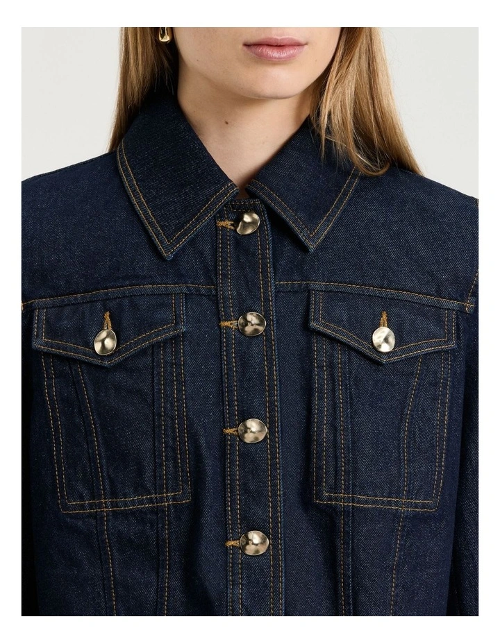 DARK INDIGO DENIM JACKET image 5