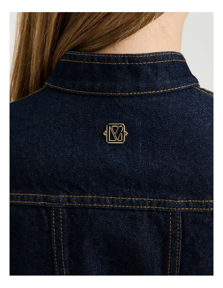 Dark Indigo Denim Belted Shirtdress image 4