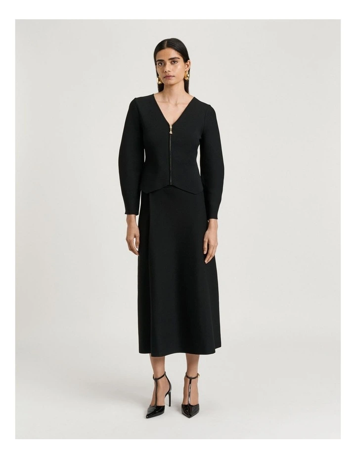 BLACK MILANO JACKET WITH POINTED HEM image 4