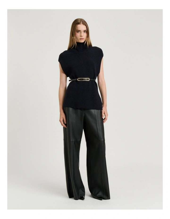 INK CHUNKY RIBBED KNIT VEST image 5